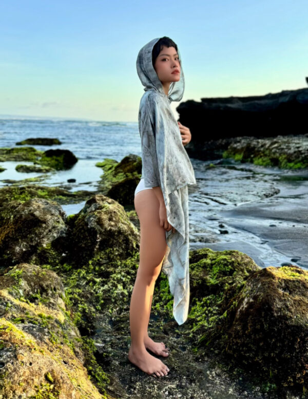Botanical Maxi Hoodie Scarf - immagine 5