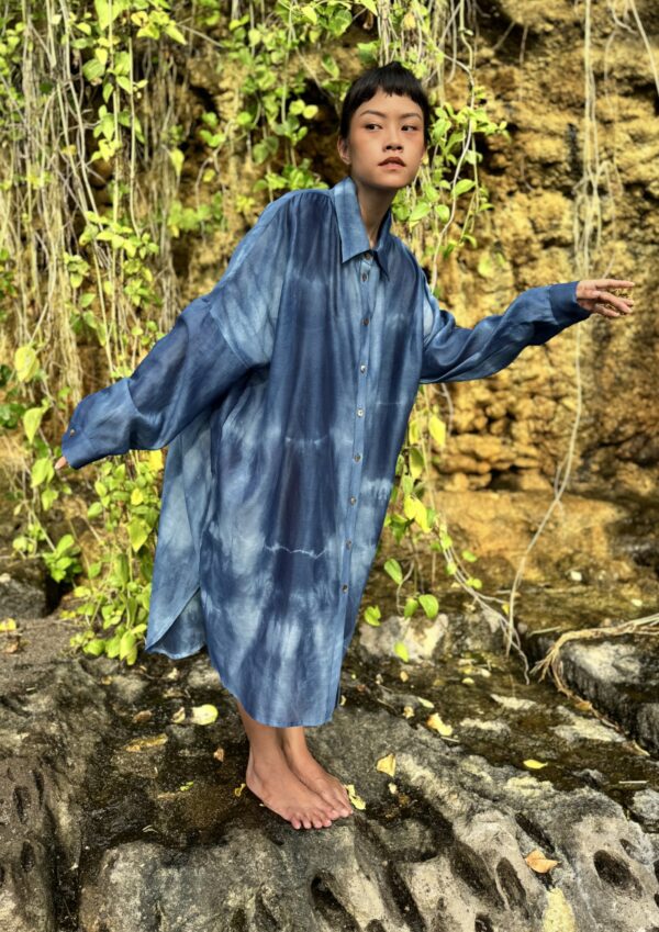 LONG SHIRT BLUE INDIGO
