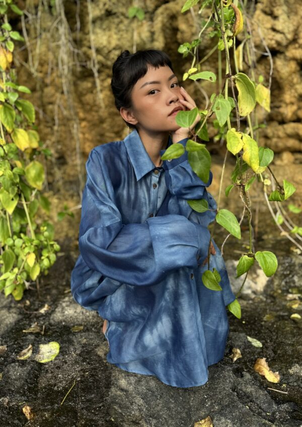 LONG SHIRT BLUE INDIGO - immagine 5