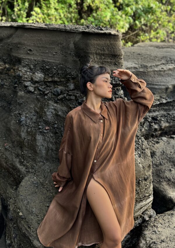 LONG SHIRT BURNT EARTH - immagine 2
